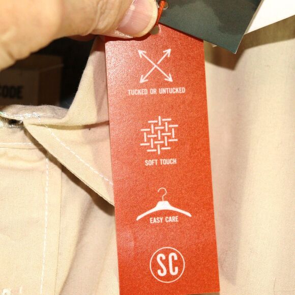 NWT Sovereign Code Simon Button Down Shirt In Beige size XL - Picture 7 of 10